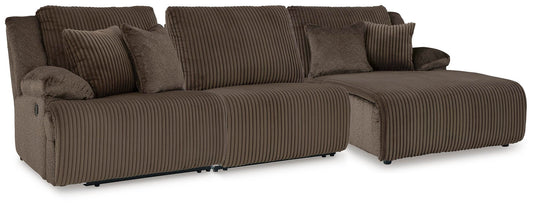 Sofá seccional de 3 piezas con chaise longue de gama alta