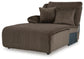 Sofá seccional reclinable de 4 piezas de gama alta con chaise longue