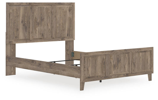 Cama con panel tamaño queen Rusticott