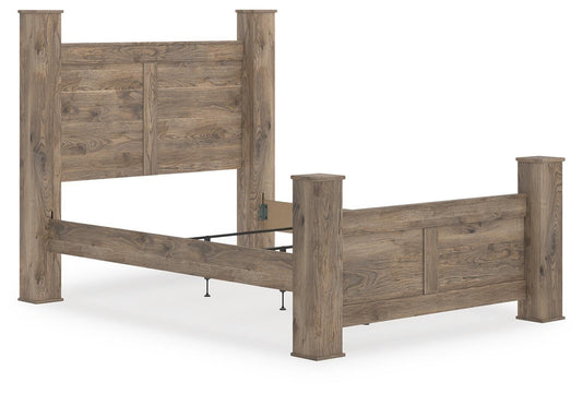 Cama con dosel tamaño Queen Rusticott