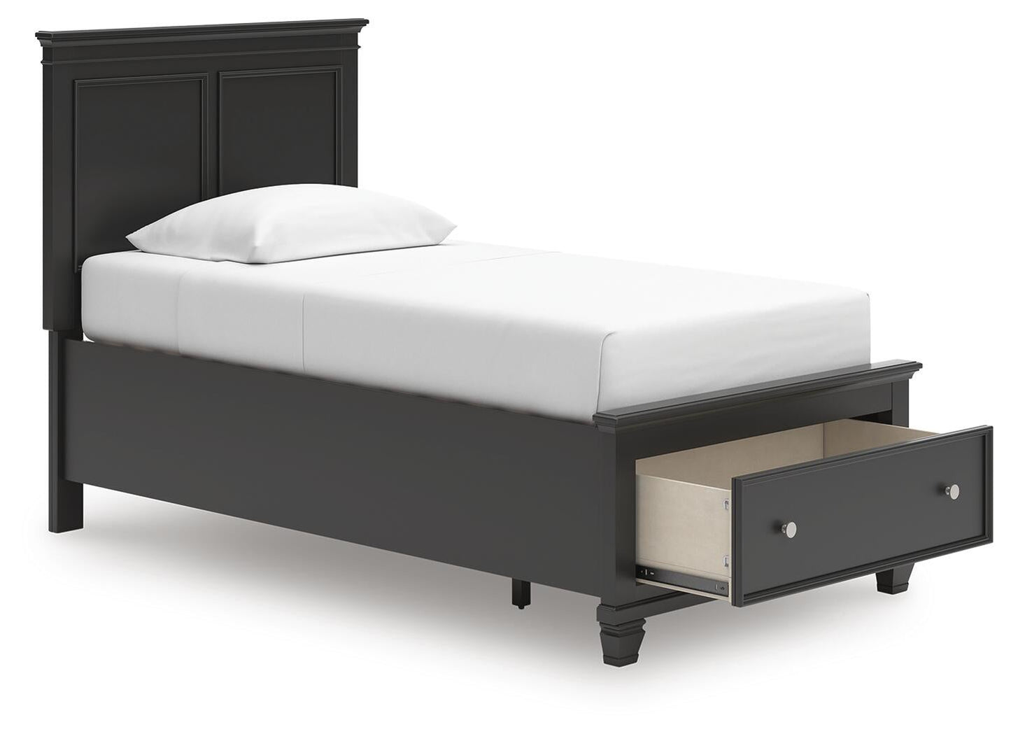 Cama doble con almacenamiento Lanolee