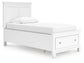 Cama con almacenamiento de dos paneles Fortman
