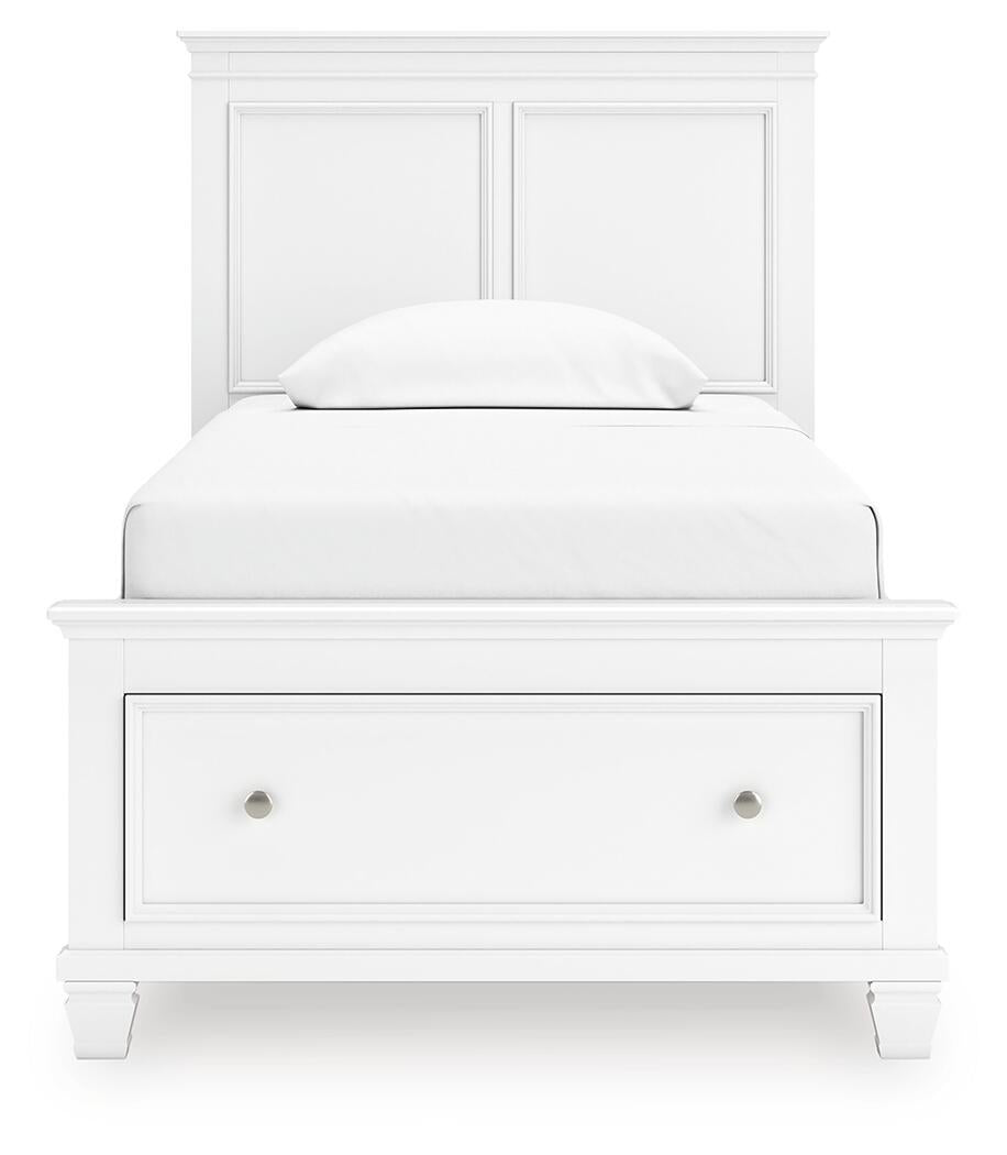Cama con almacenamiento de dos paneles Fortman
