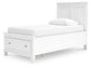 Cama con almacenamiento de dos paneles Fortman