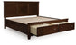 Cama con almacenamiento Danabrin California King con panel