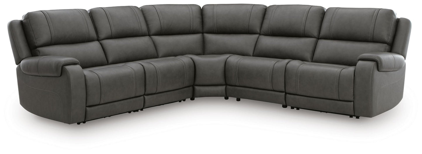 5Z - Sofá seccional reclinable eléctrico de 5 piezas Pittson