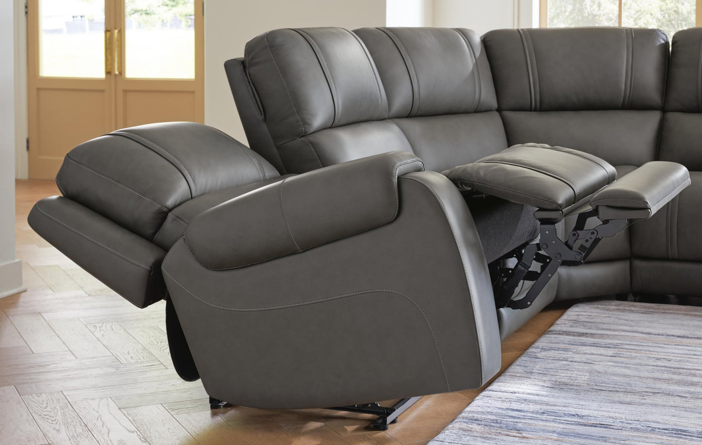 5Z - Sofá seccional reclinable eléctrico de 5 piezas Pittson
