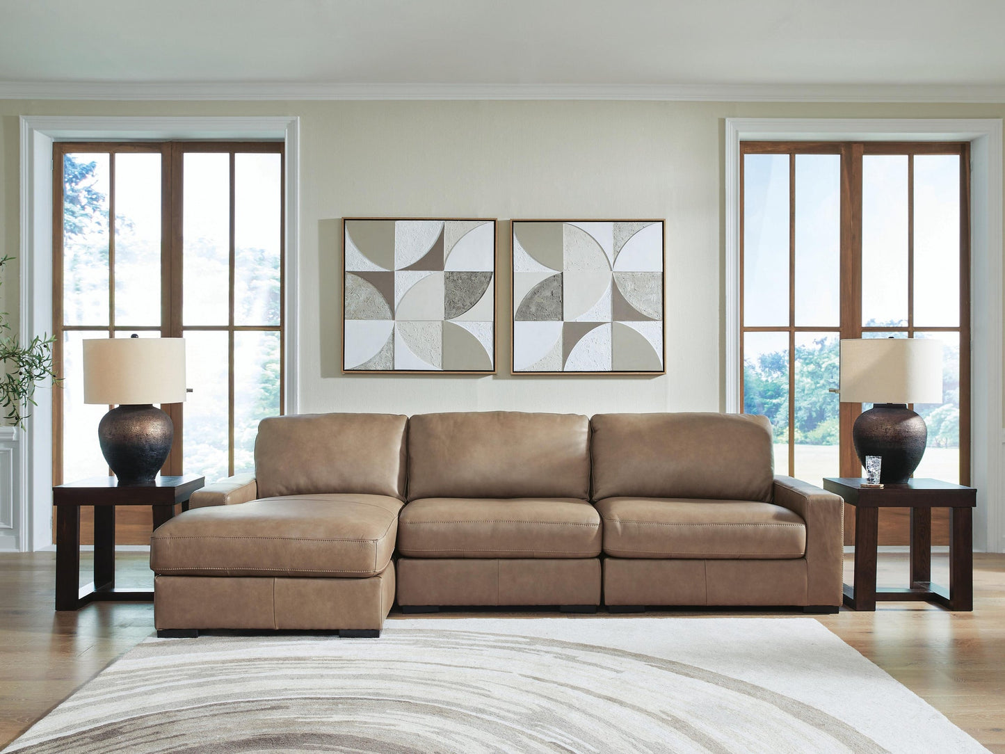 Sofá seccional de 3 piezas Veronella con chaise longue