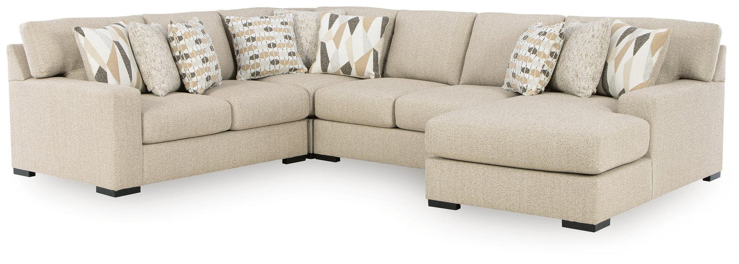 Sofá seccional Laurelgrove de 4 piezas con chaise longue