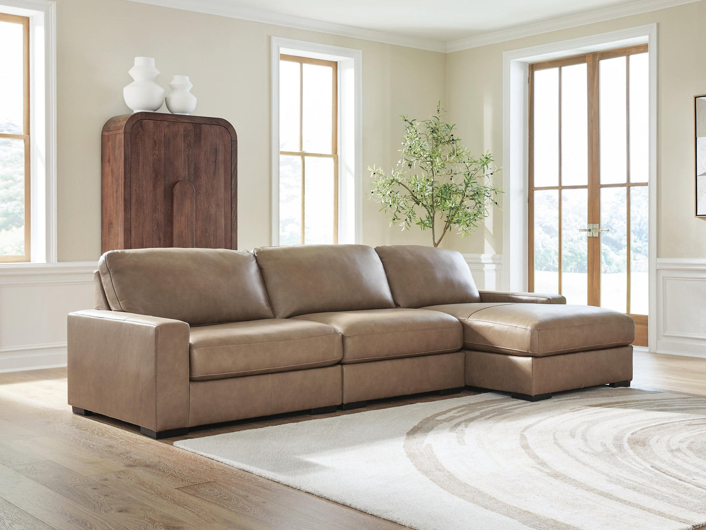 Sofá seccional de 3 piezas Veronella con chaise longue