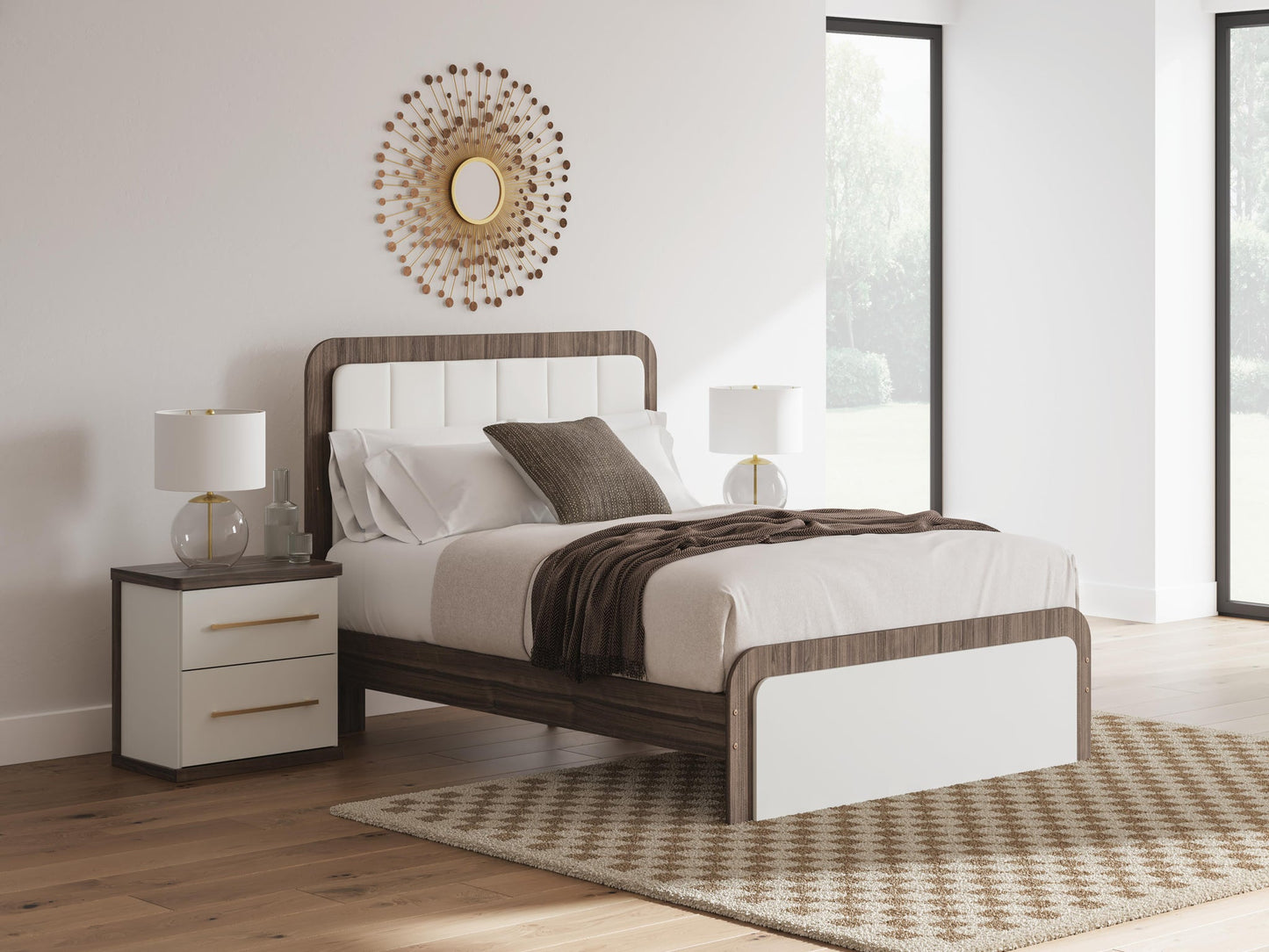 Cama tapizada Kendanport Queen