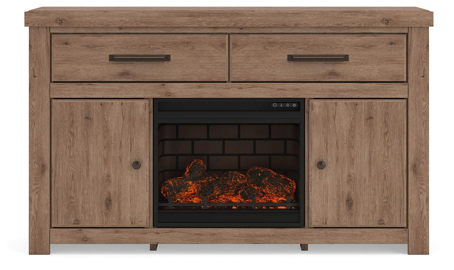 Garistyn 62" TV Stand with Electric Fireplace