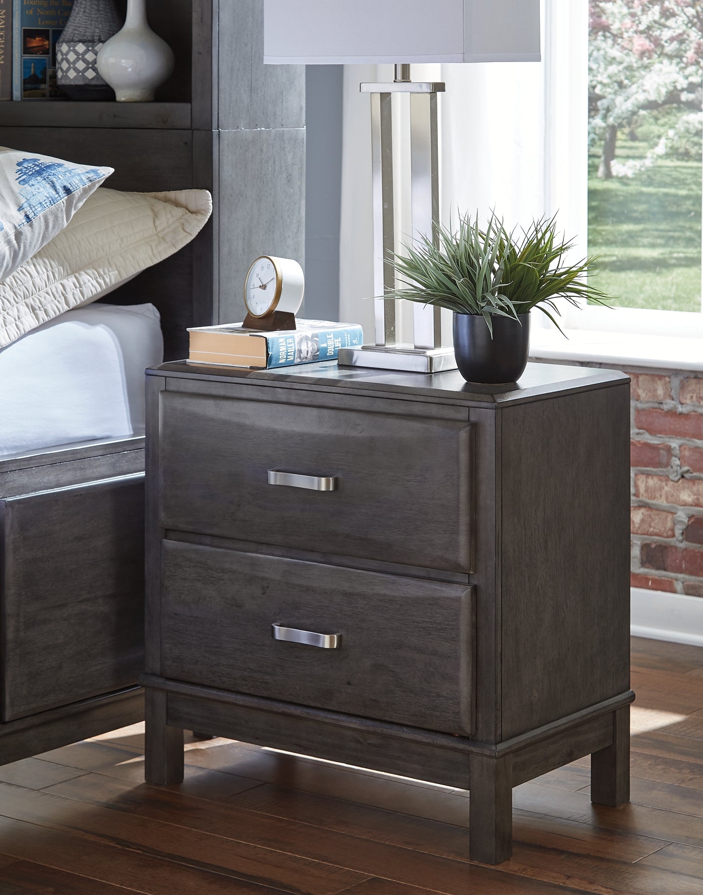 Caitbrook Two Drawer Night Stand