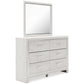 Altyra King Panel Bed with Mirrored Dresser and Chest