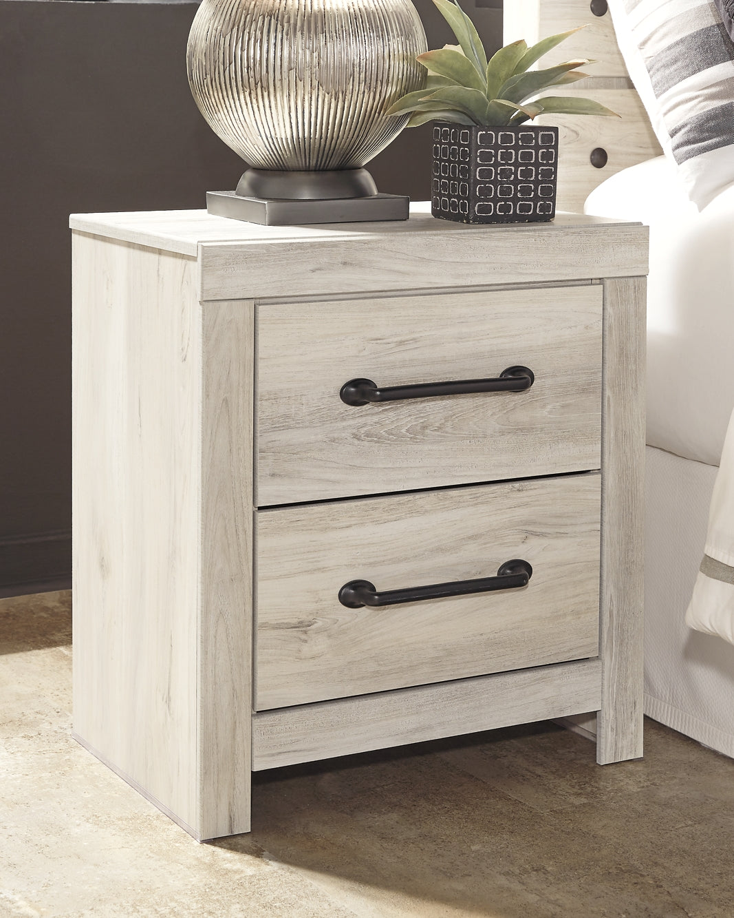 Cambeck Queen Upholstered Panel Bed with Mirrored Dresser, Chest and 2 Nightstands