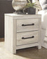 Cambeck Queen Upholstered Panel Headboard with Mirrored Dresser and 2 Nightstands