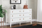 Aprilyn Queen Bookcase Headboard with Dresser and Chest
